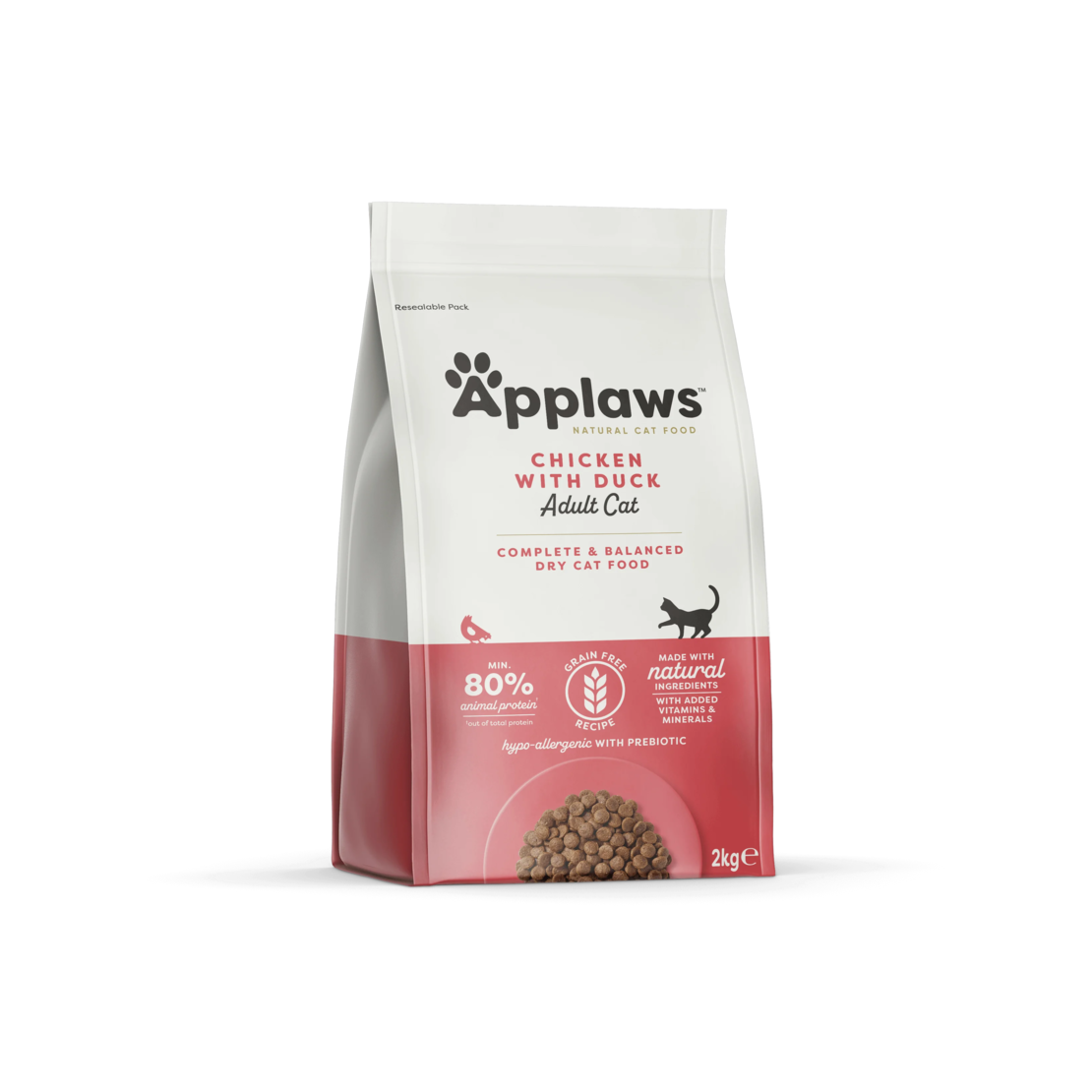 Applaws Adult Cat Chicken with Duck - суха храна за котка с 80% пиле и патица - 2кг