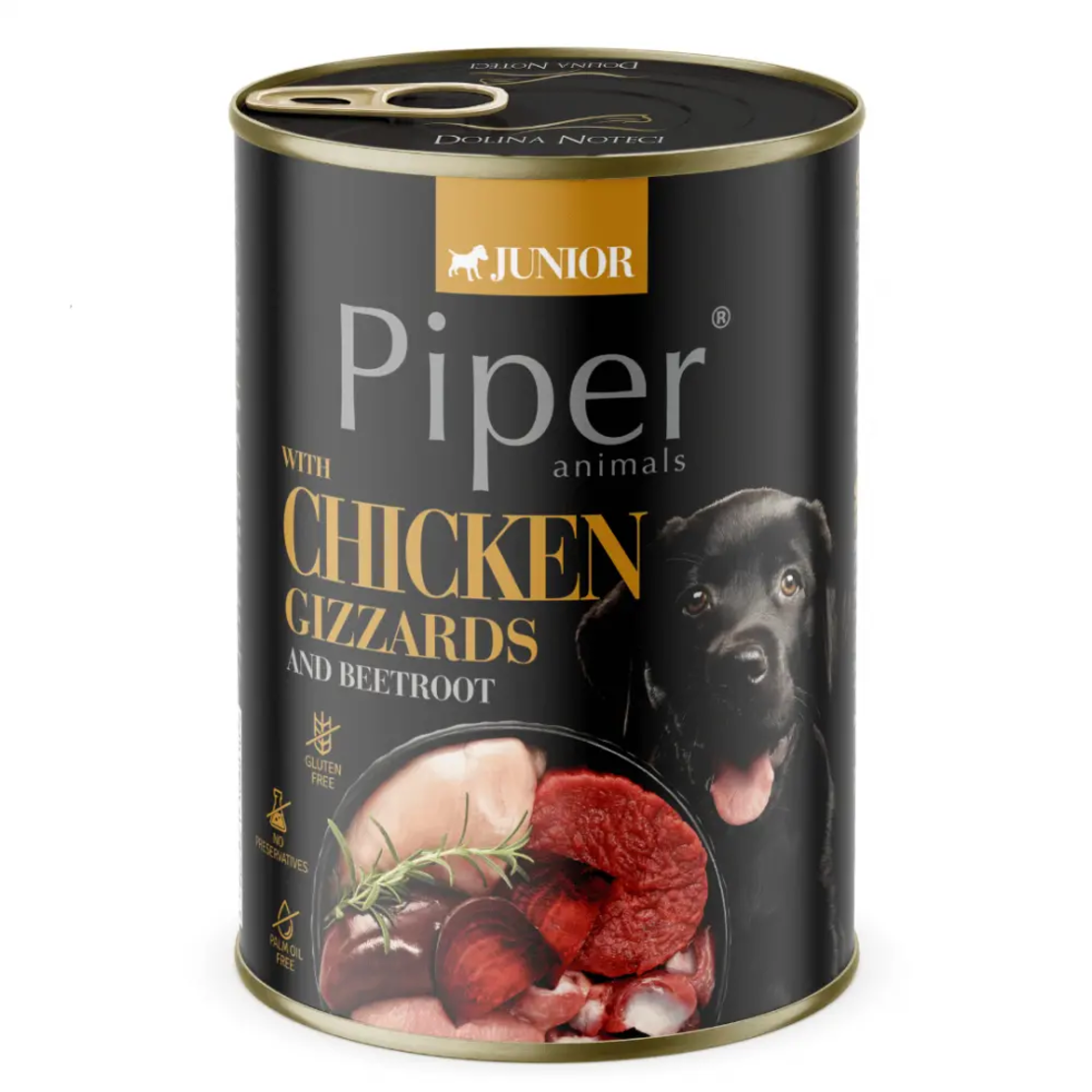 Piper Dog Junior храна за малки кученца с воденички и цвекло, 400 г