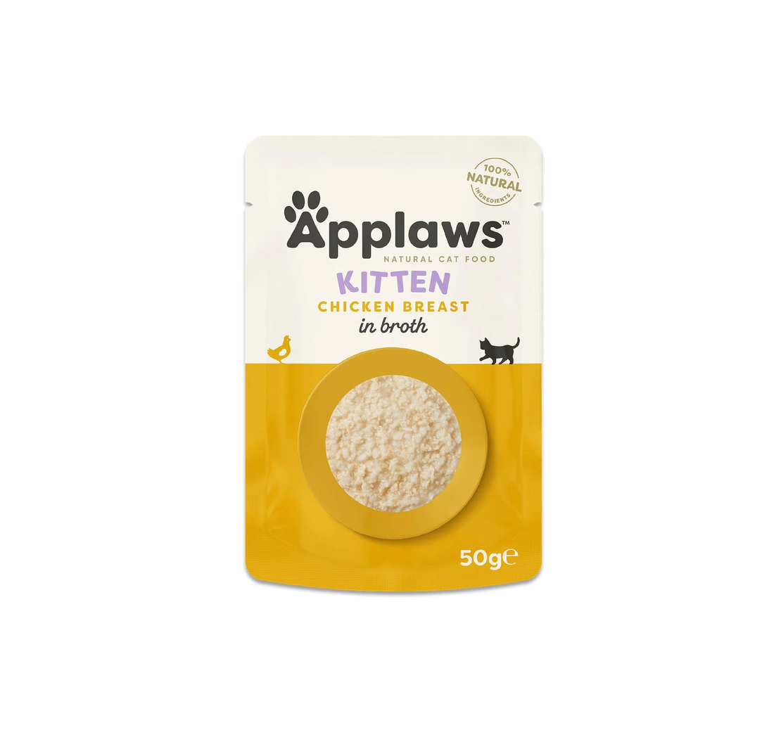 Applaws Kitten Chicken Breast in Broth - Пауч за малки котенца с пилешко филе в бульон 50 гр