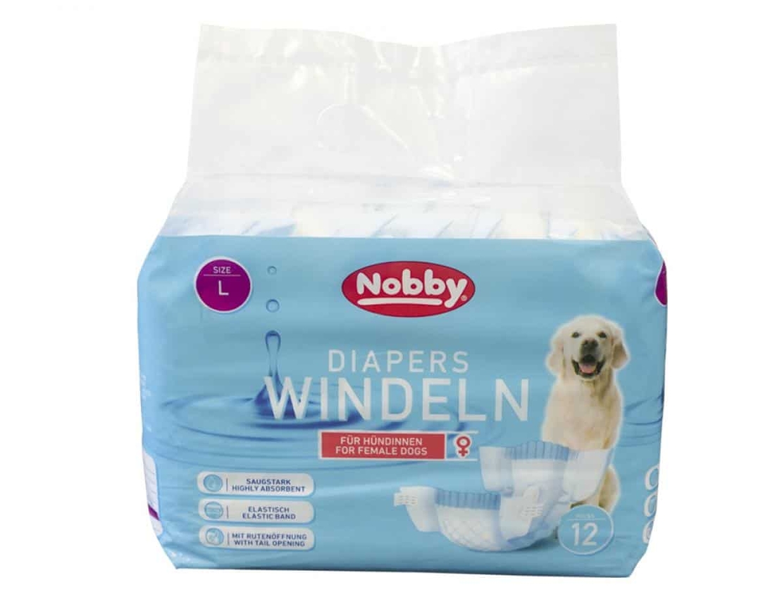 NOBBY - Diapers female dogs - памперс за женски кучета 12 бр.