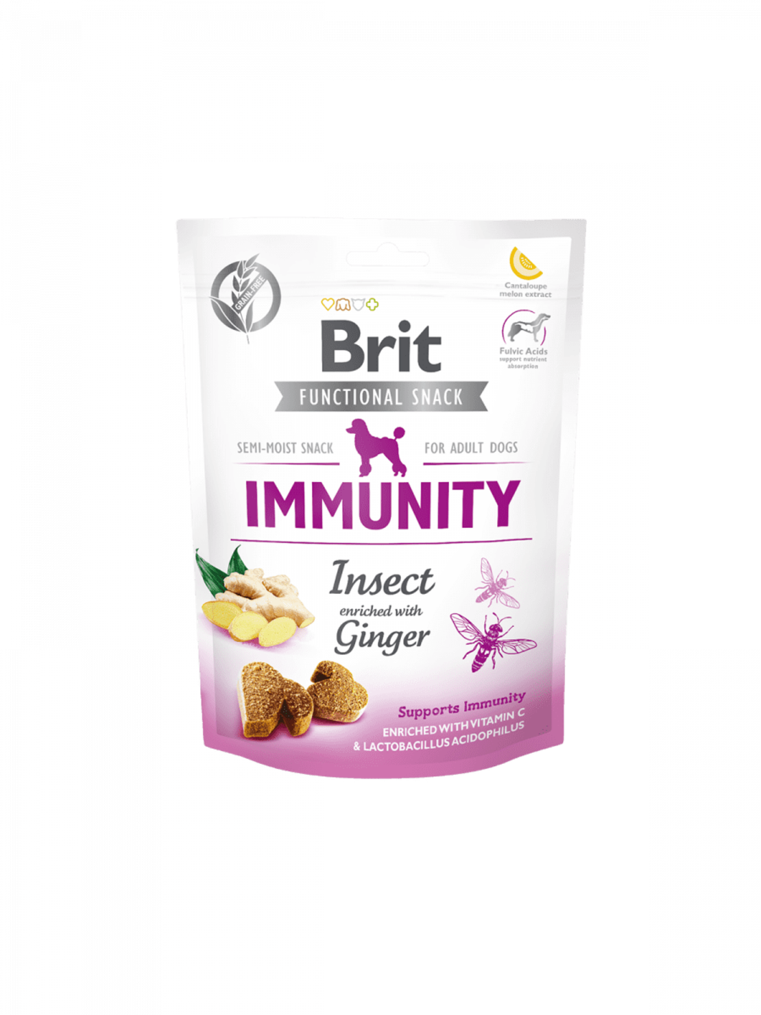 Brit Care Dog Functional Snack Immunity Insect – лакомство за имунитет с джинджифил 150гр. 0.150 кг.