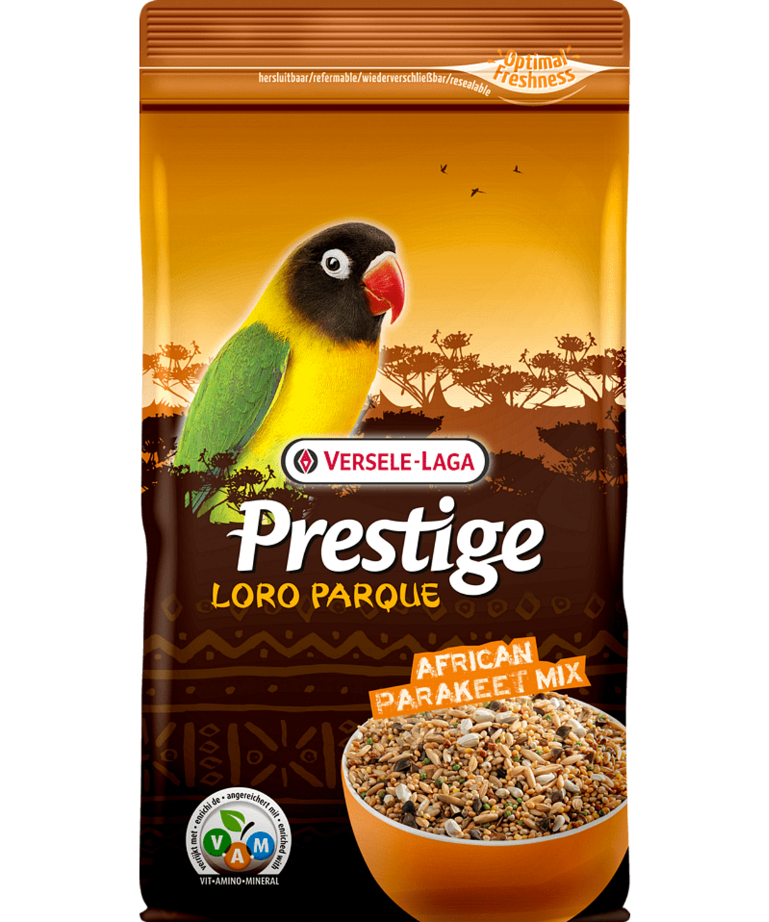 Versele Laga Prestige Premium Loro Parque African Parakeet Mix – пълноценна храна за африкански средни папагали (Неразделки, Parrotlets) 1 кг