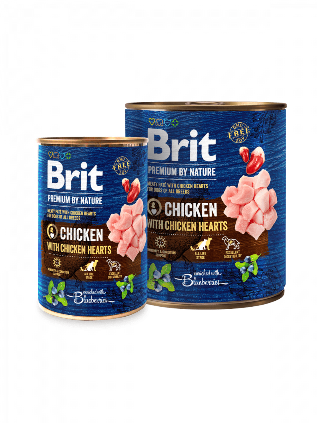 Brit Premium by Nature Chicken with Hearts – консервирана храна за кучета с пилешко и сърца 0.800 кг.