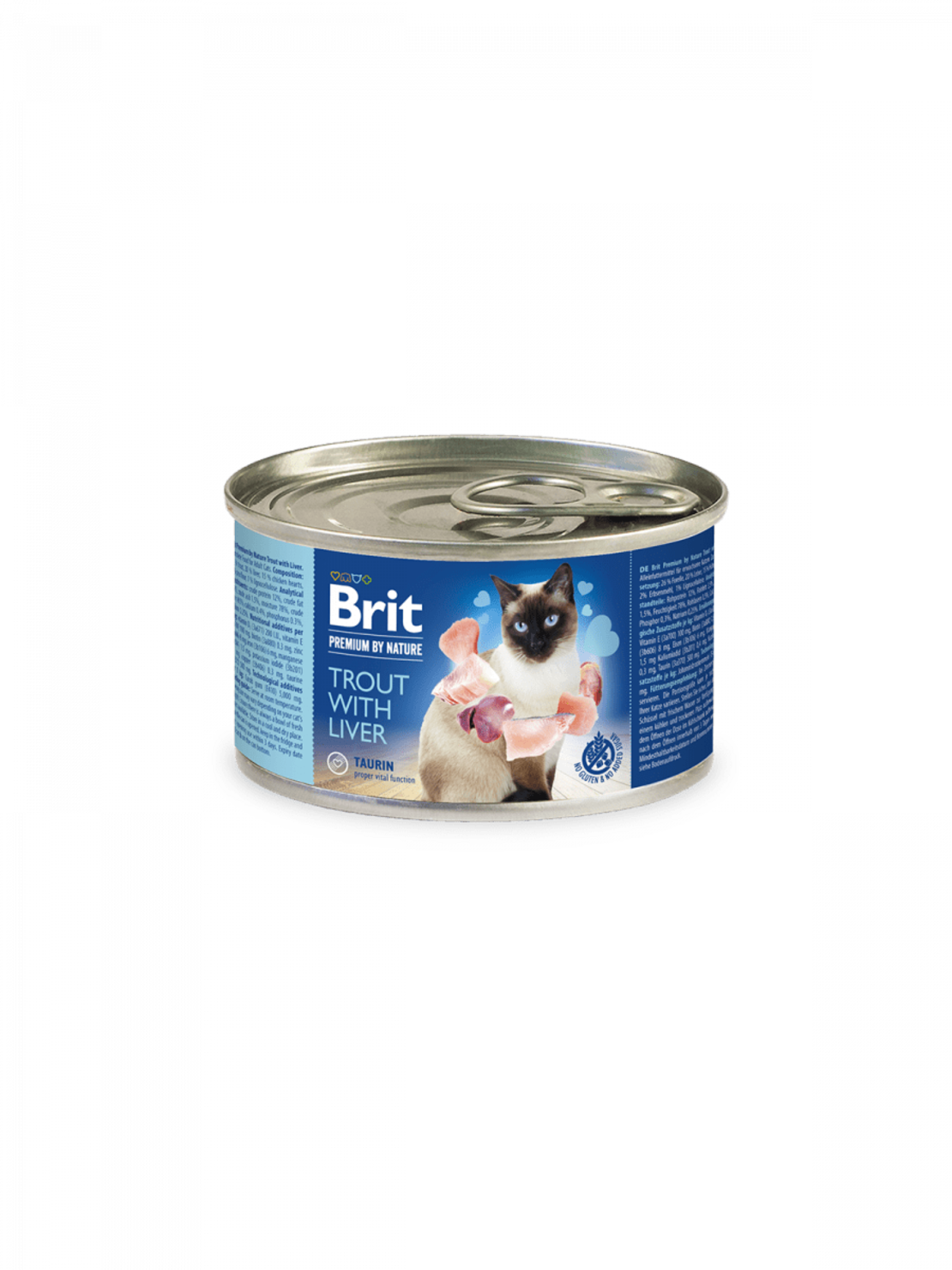 Brit Premium by Nature Trout with Liver – пастет за котки пъстърва и черен дроб. 200гр
