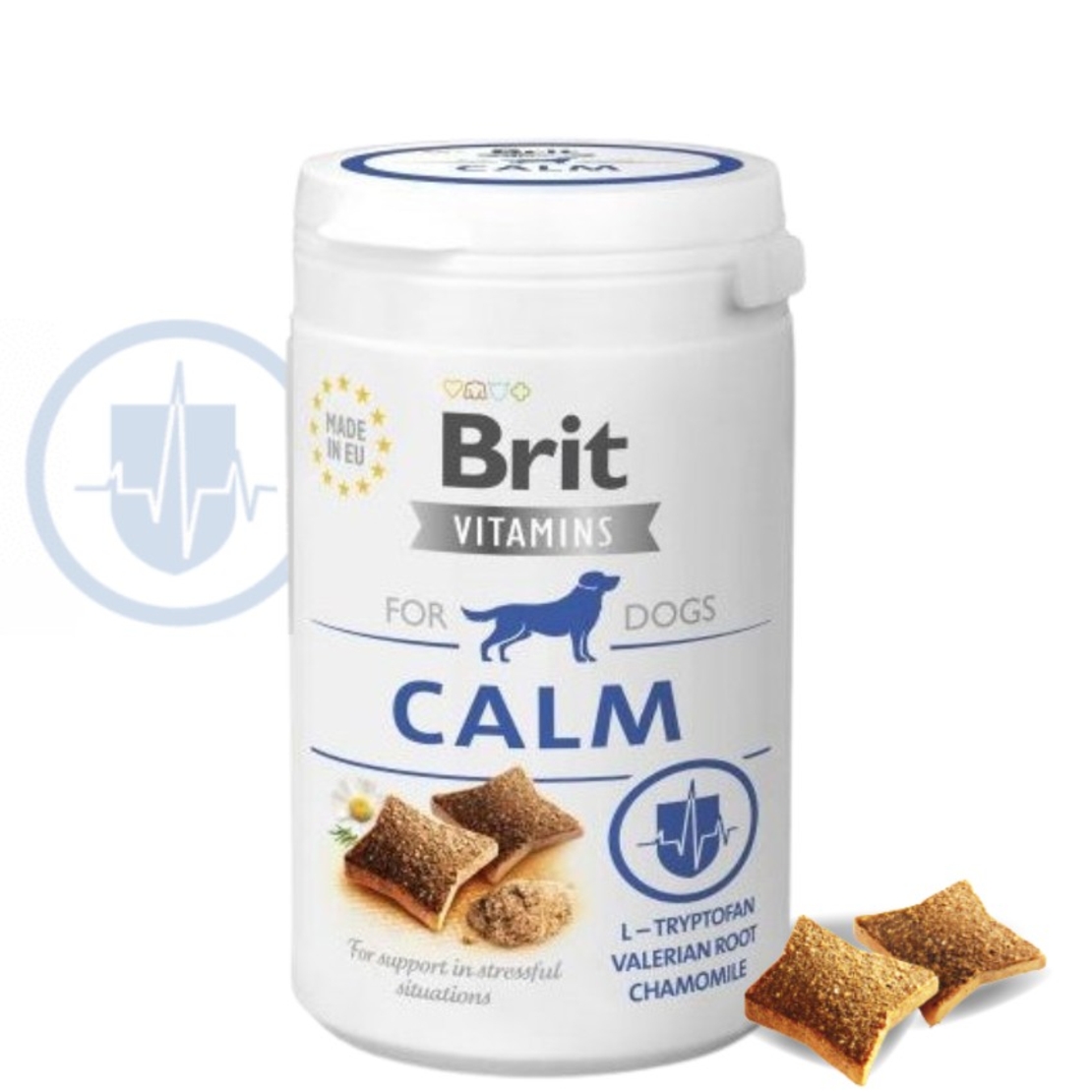 Хранителна добавка за кучета Brit Vitamins Calm – с успокояващ ефект, за кучета, които изпитват стрес от пътуване