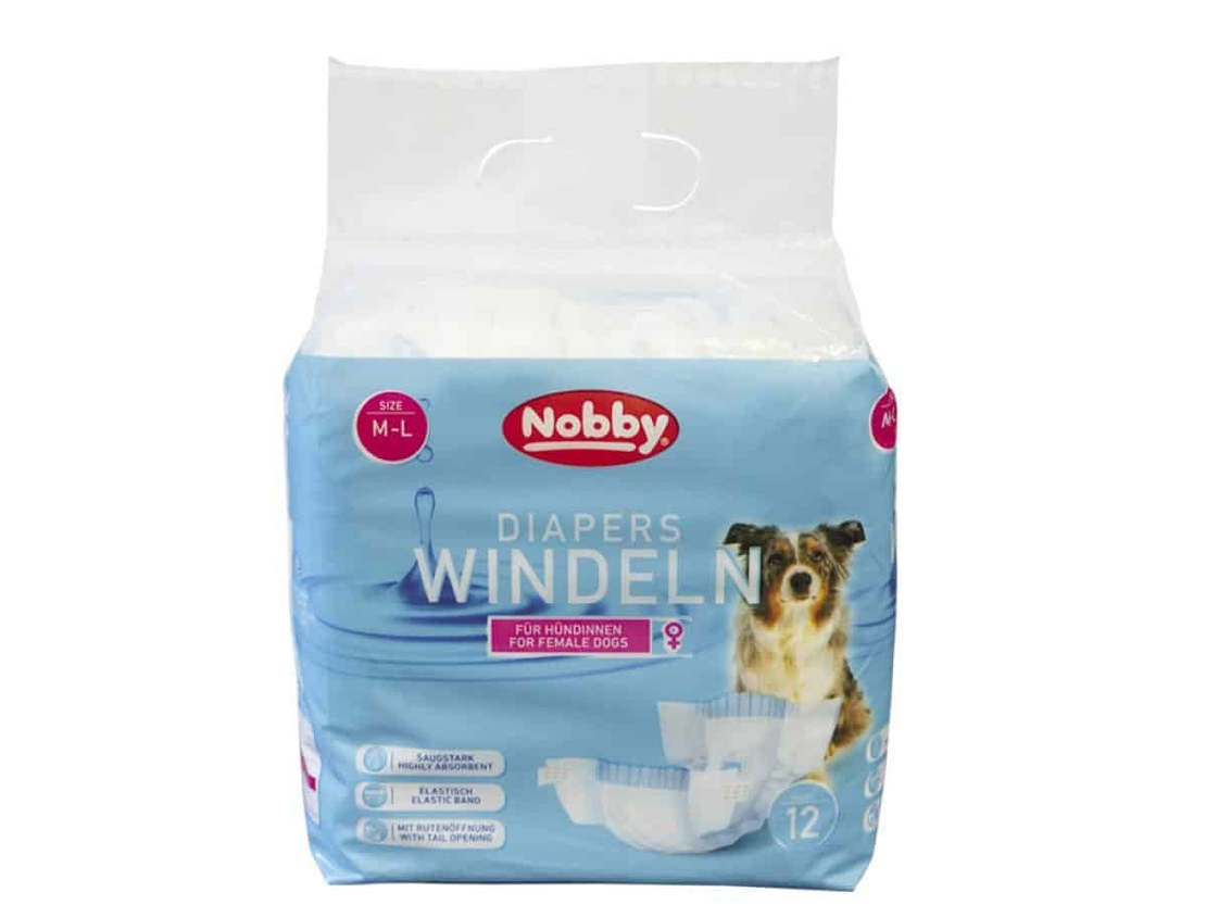 NOBBY - Diapers female dogs - памперс за женски кучета 12 бр.