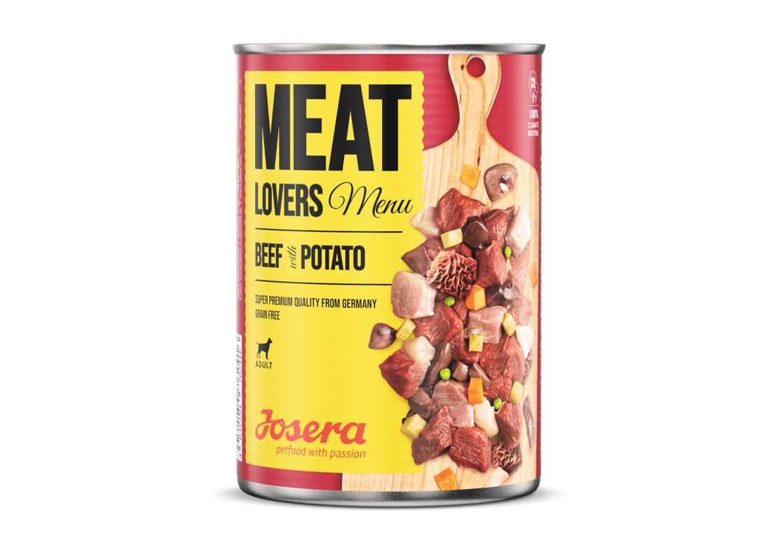 Josera Meat Lovers Menu консерва с говеждо и картоф за израснали кучета - 400 гр