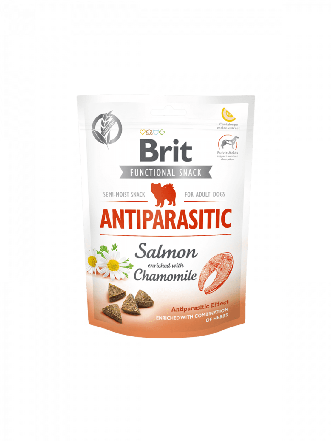 Brit Care Dog Functional Snack Antiparasitic Salmon – антипаразитно лакомство със сьомга и лайка 150гр. 0.150 кг.