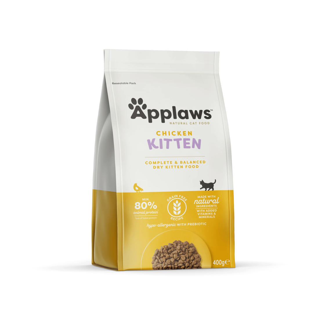 Applaws Kitten Chicken - суха храна за малки котета до 1г. и бременни и кърмещи котки с 80% пиле-400г