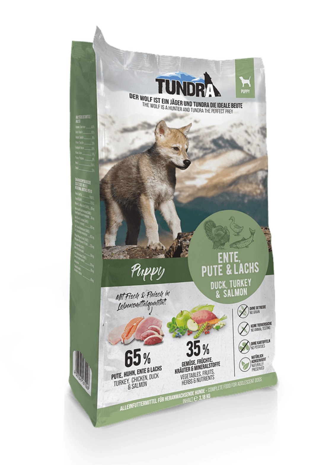 Tundra Puppy - храна за бременни, кърмещи и подрастващи кучета от всички породи -  3.18 кг