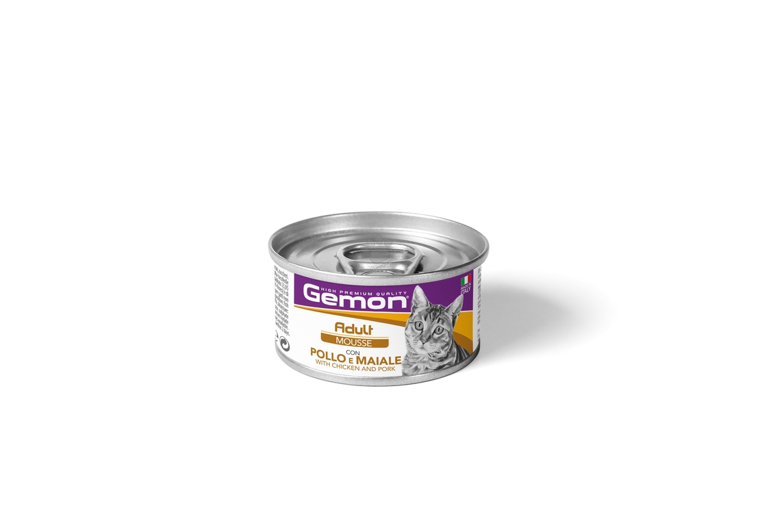 МУС GEMON ADULT CAT 85g Chicken&PORK - за котки в зряла възраст с пиле и свинско