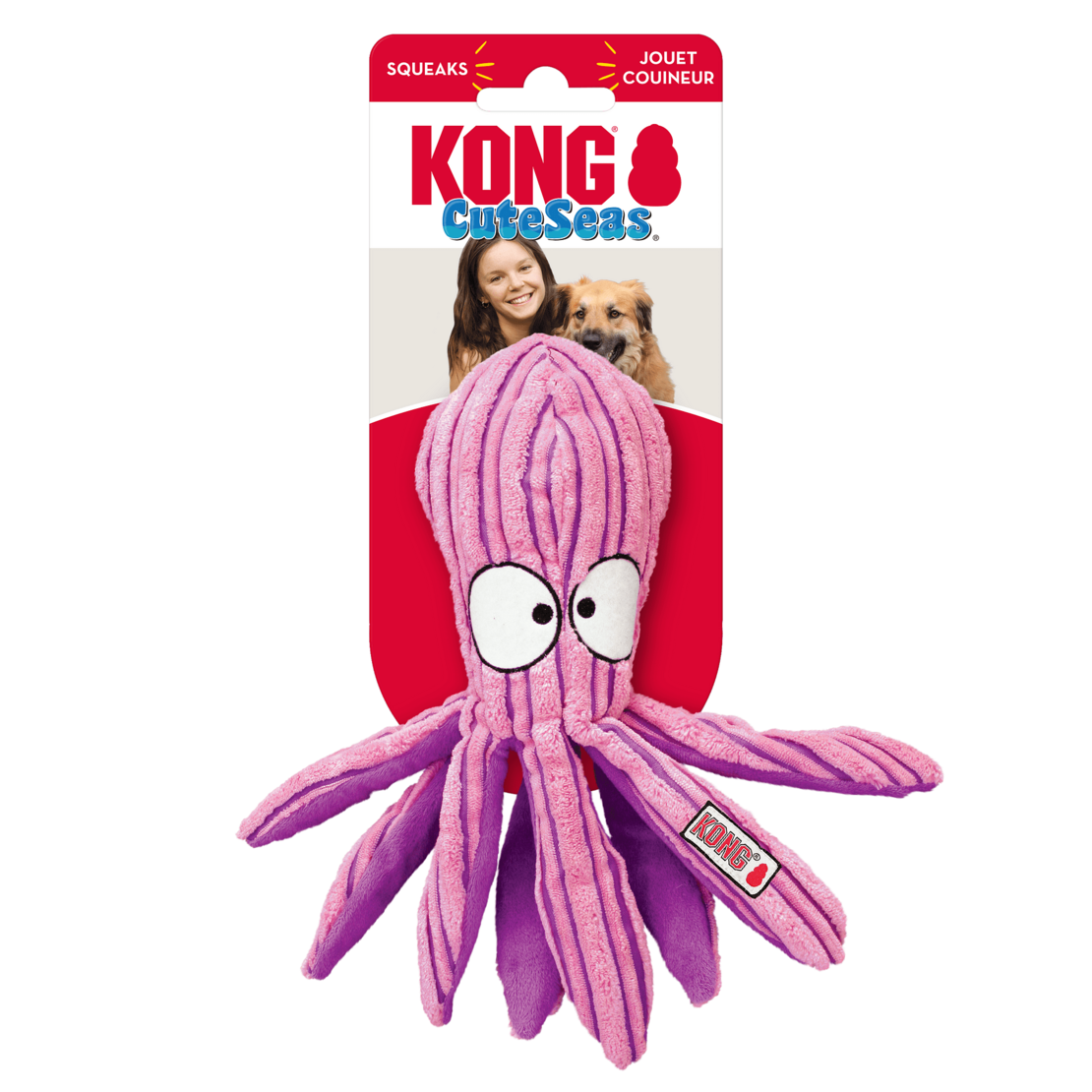 KONG CUTESEAS OCTOPUS сладък октопод с пищялка и пукащ звук