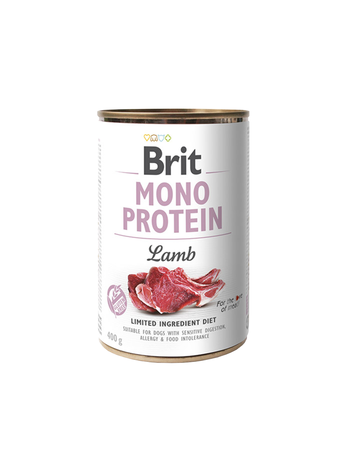 BRIT MONO PROTEIN LAMB – консервирана кучешка храна с 76% агнешко месо 0.400 кг.