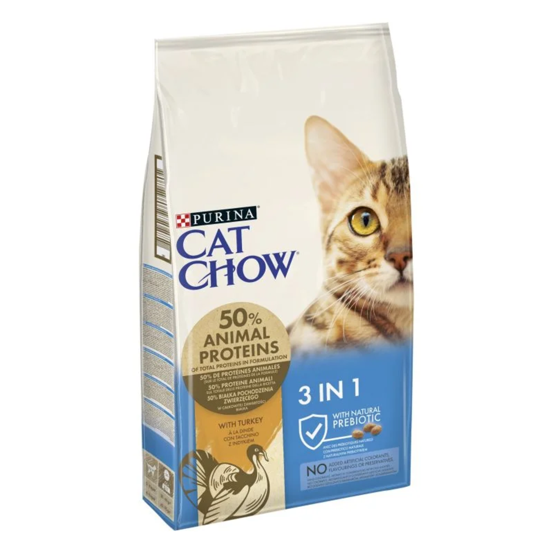 Purina Cat Chow - Special Care 3in1 - суха храна за котка против зъбен камък, образуване космени топки и за здрав уринарен тракт - 1.5кг
