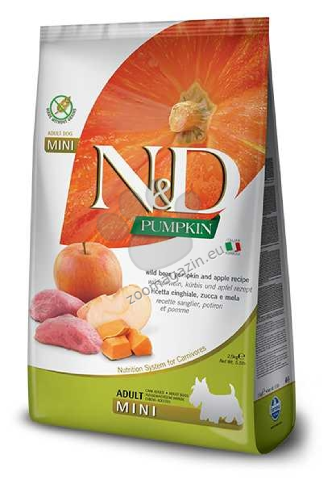 N&D PRIME DOG ADULT MINI 2.5KG WILD BOAR&APPLE