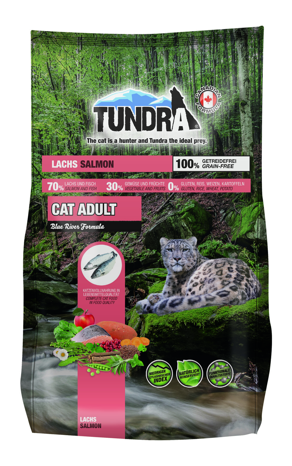 Tundra суха храна със сьомга за израснали котки - 272 г