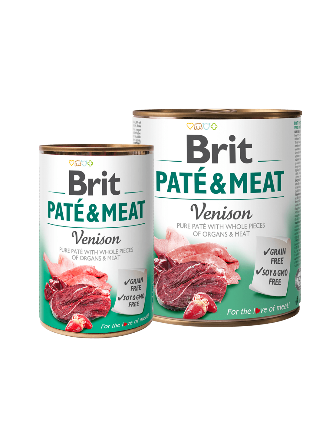 BRIT PATÉ & MEAT VENISON- консервирана храна за кучета с 26% прясно еленско месо и 24% пилешко месо 0.800 кг.