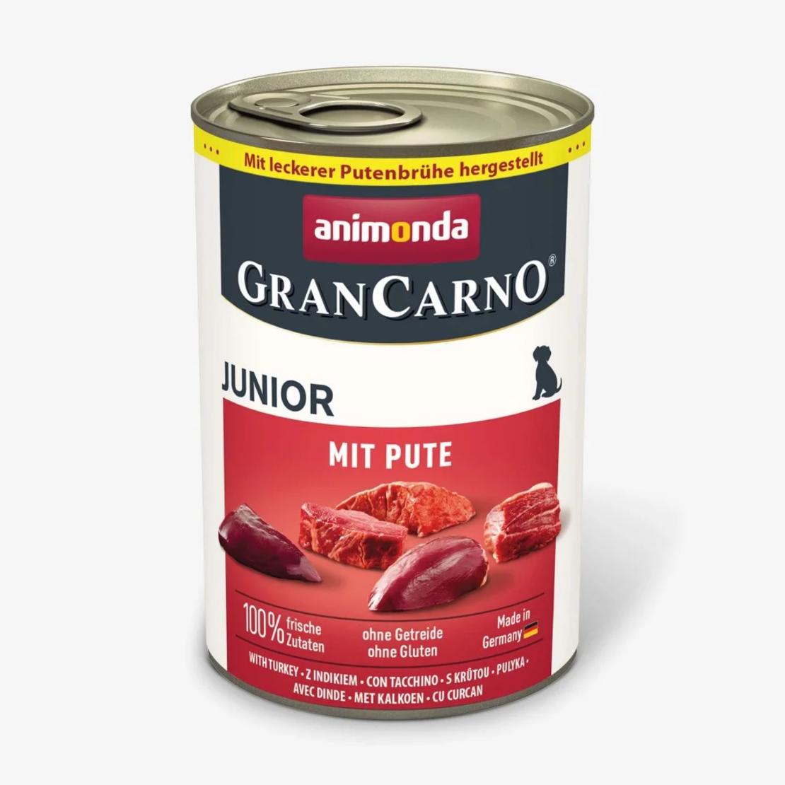 GranCarno Dog Junior - консервирана храна за малки кученца с пуешко, 400 г