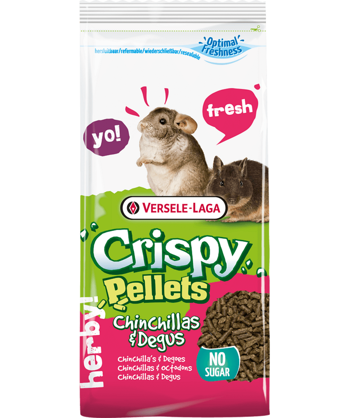 Versele Laga Crispy Pellets Chinchillas & Degus пълноценна храна на пелети за чинчили и дегу 1 кг