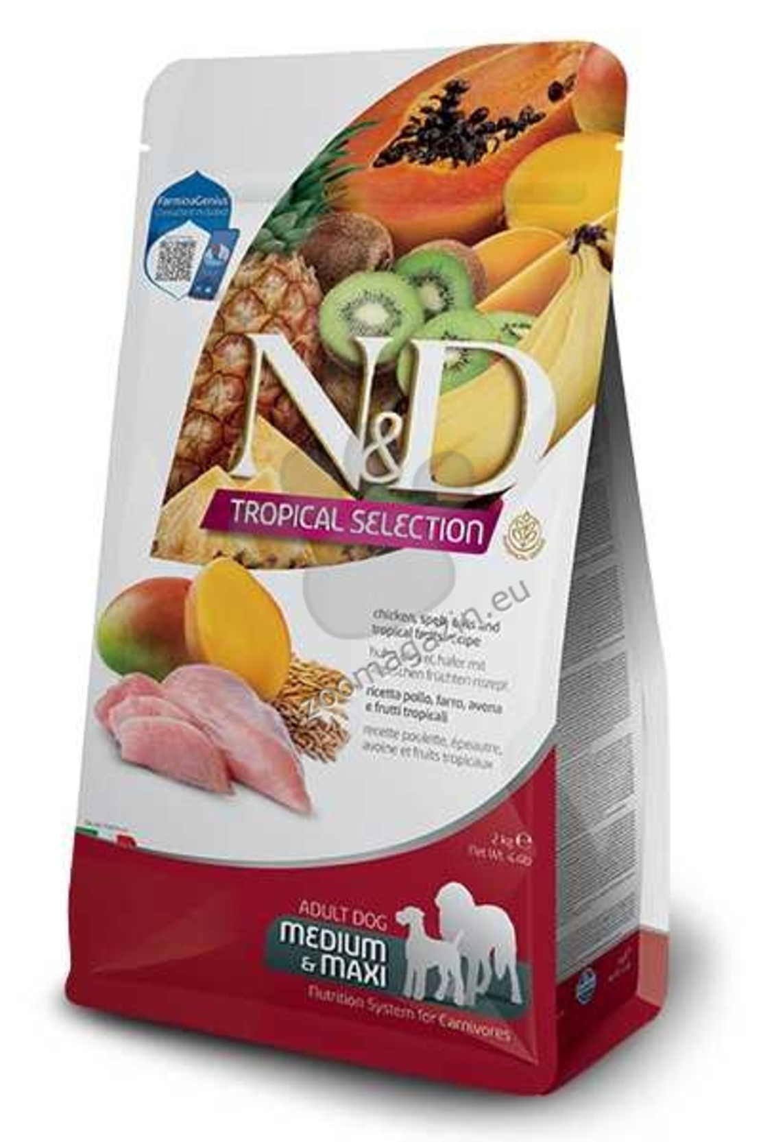 N&D TROPICAL DOG AD MED&MAXI SALMON 2 KG