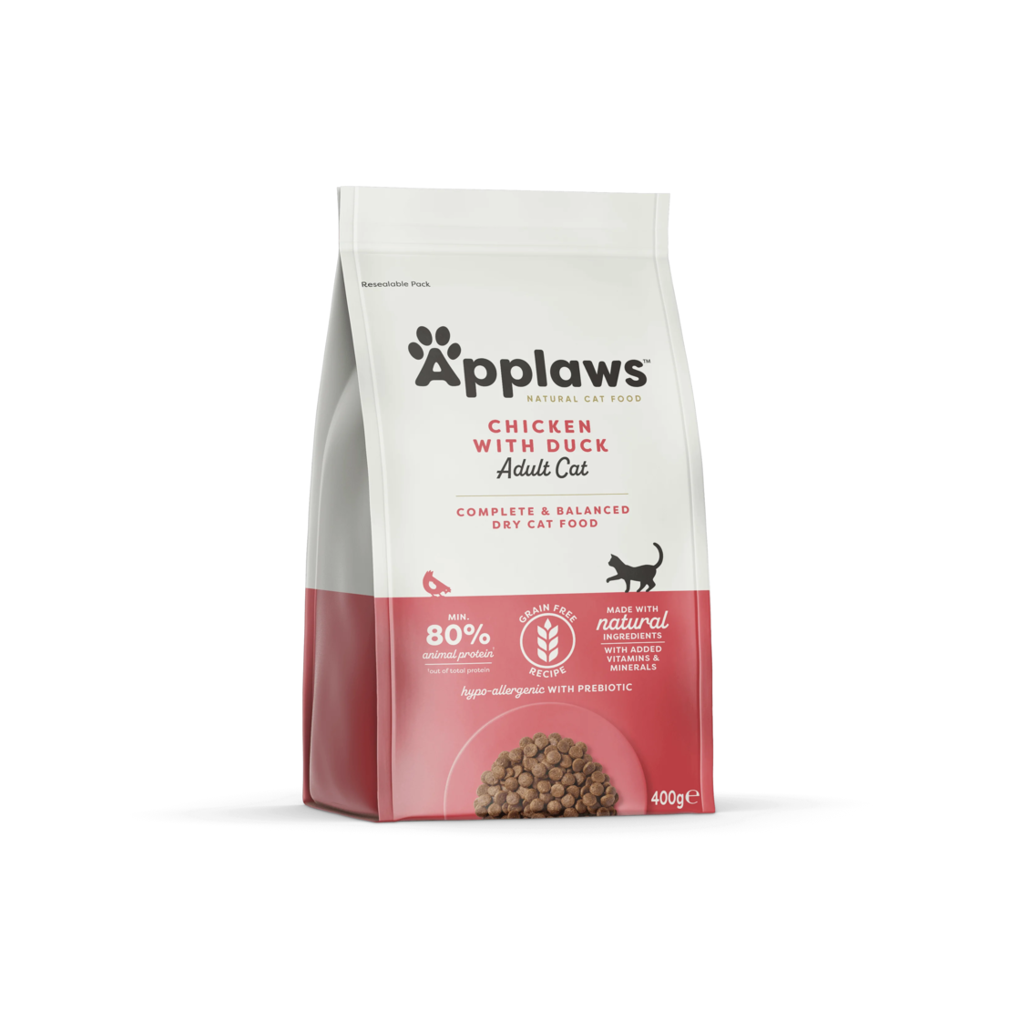 Applaws Adult Cat Chicken with Duck - суха храна за котка с 80% пиле и патица - 400г