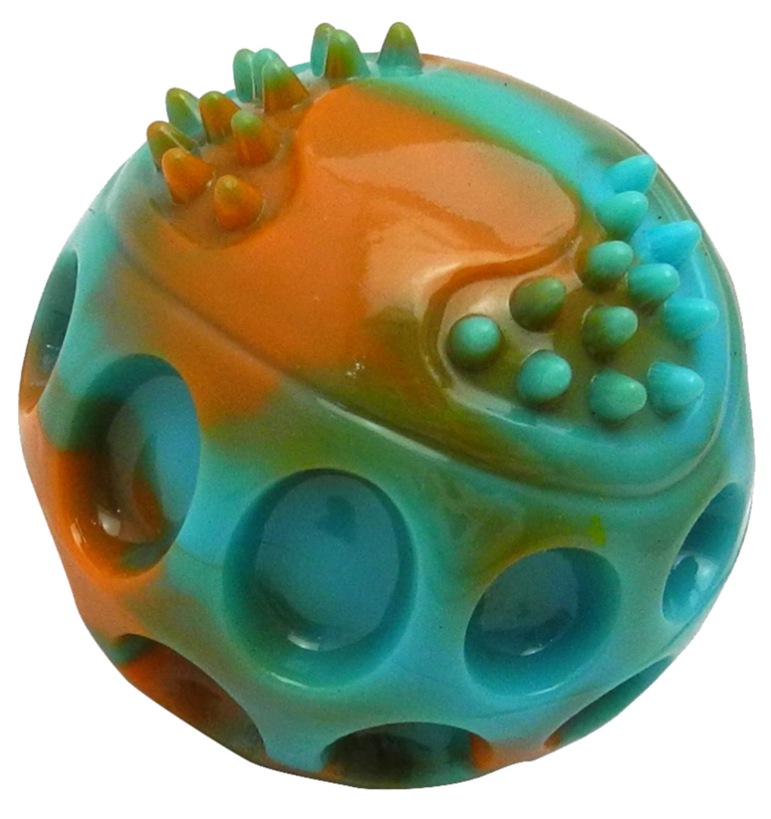 GimDog® PLANET Ball - размер „S“ - Играчка за кучета – топка „Планета“. Подходяща за носене, отвътре с пищялка, размер „L“. Помага за почистване на зъбите и упражняване на челюстните мускули.