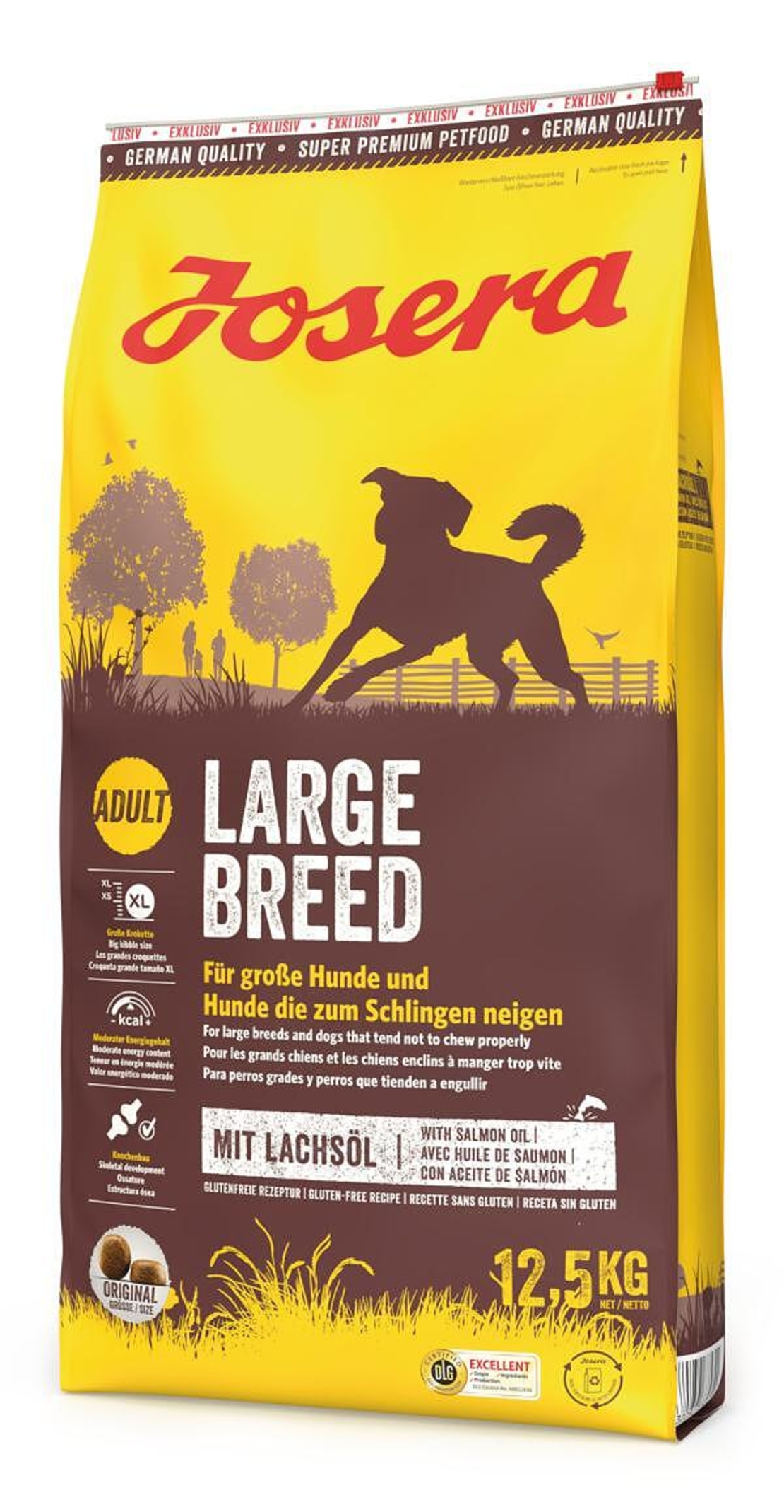 Josera Dog Large Breed суха храна за израснали кучета от едри породи с пилешко и масло от сьомга 12.5 кг