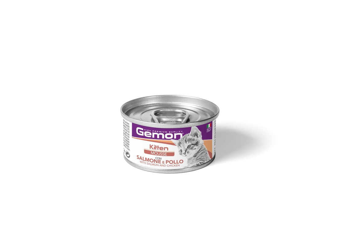 МУС GEMON KITTEN CAT 85g Salmon&Chicken- за подрастващи котки
