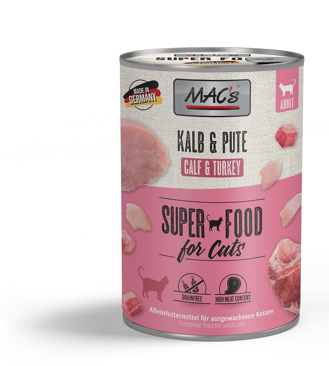 Mac's Cat Adult консерва с телешко и пуешко за котки -  400 гр