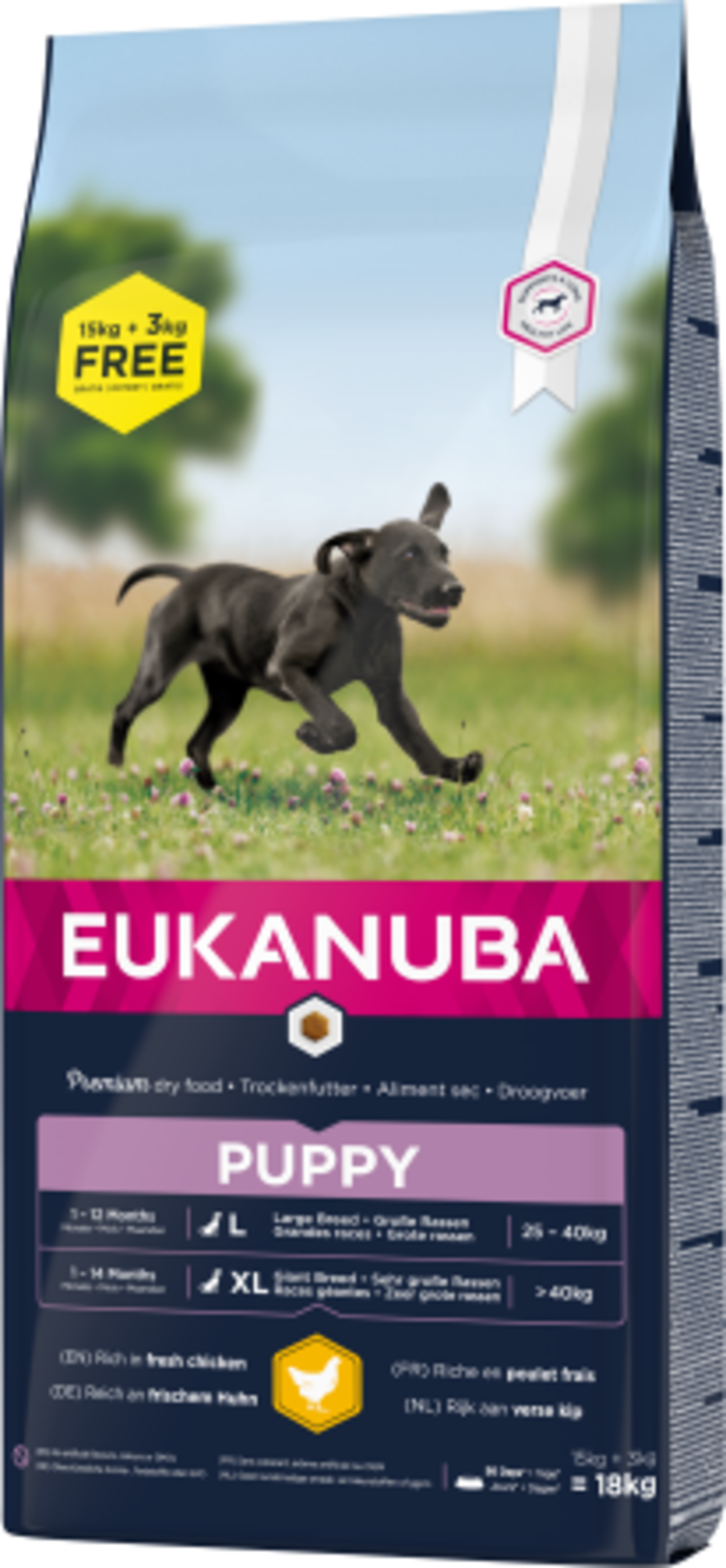 EUK DOG PUPPY LARGE 15+3 EUKANUBA