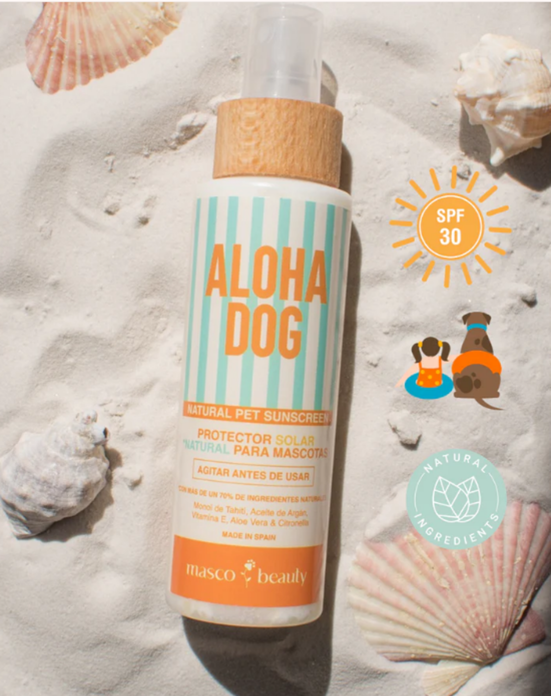 Masco Beauty ALOHA DOG - натурална слънцезащита SPF30, 125ml