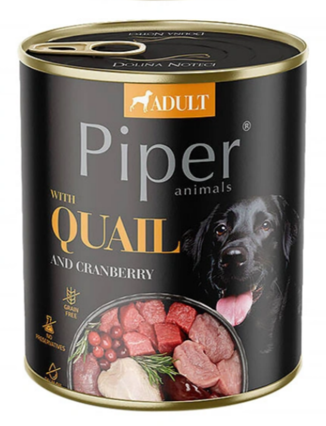 Piper Adult Dog - консервирана храна за кучета с пъдпъдък и боровинки