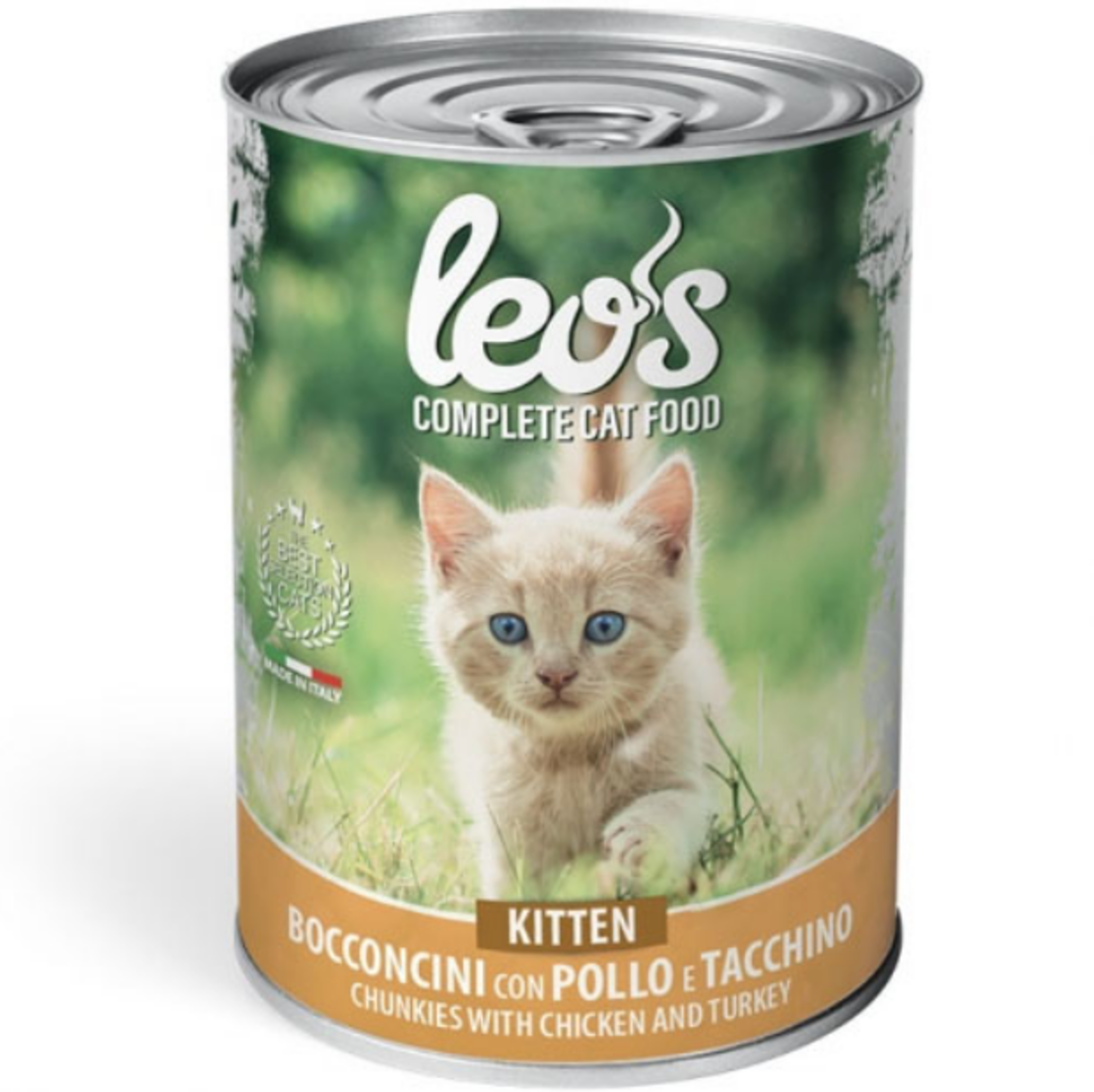 Leo’s Kitten с пилешко и пуешко – хапки с пилешко и пуешко – за подрастващи котенца, 415 гр