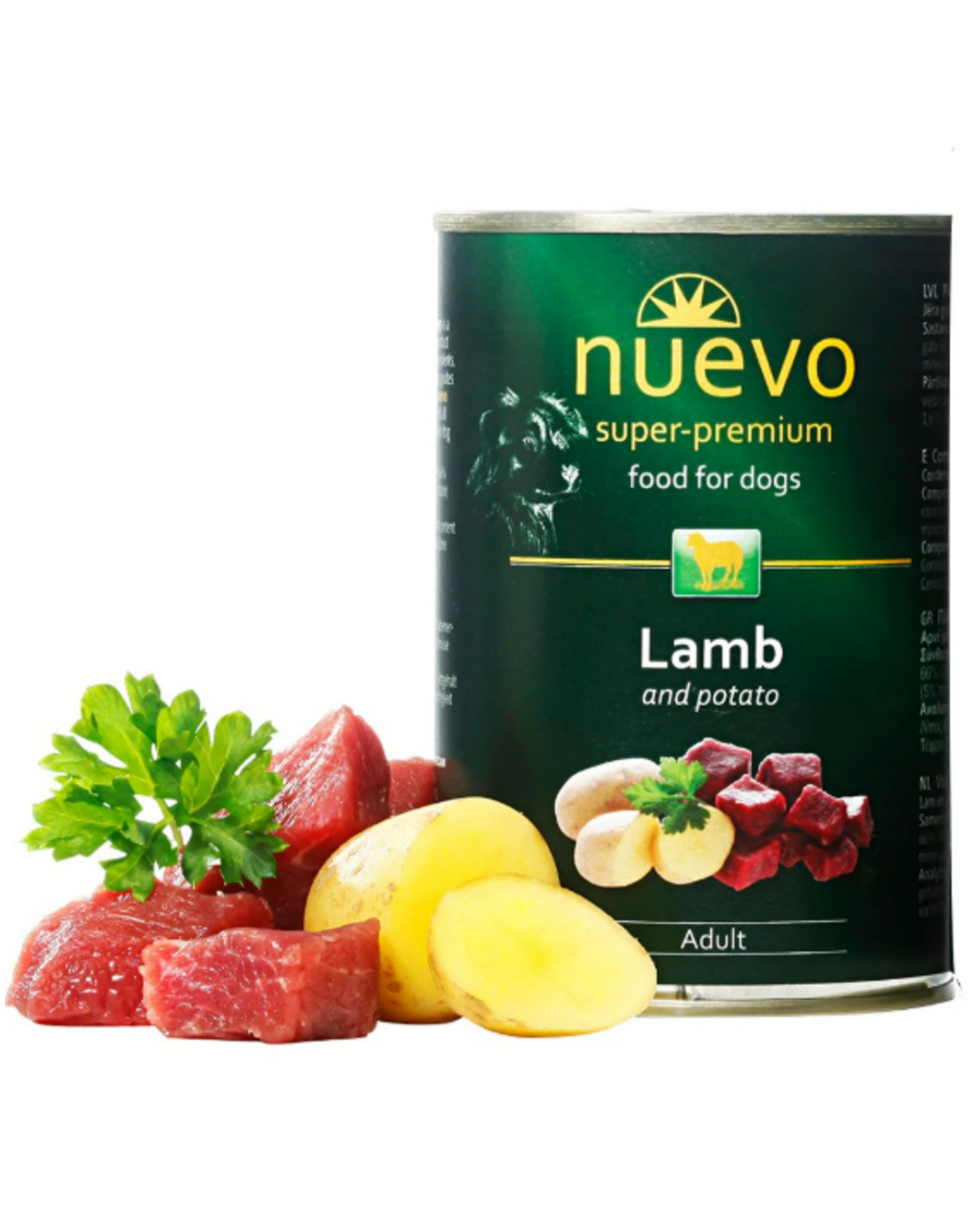 Nuevo Dog Lamb - с агнешко месо и картофи за кучета над 1 година