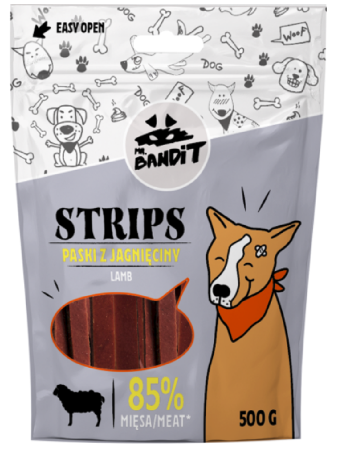 Mr. Bandit STRIPS lamb stripes 500g