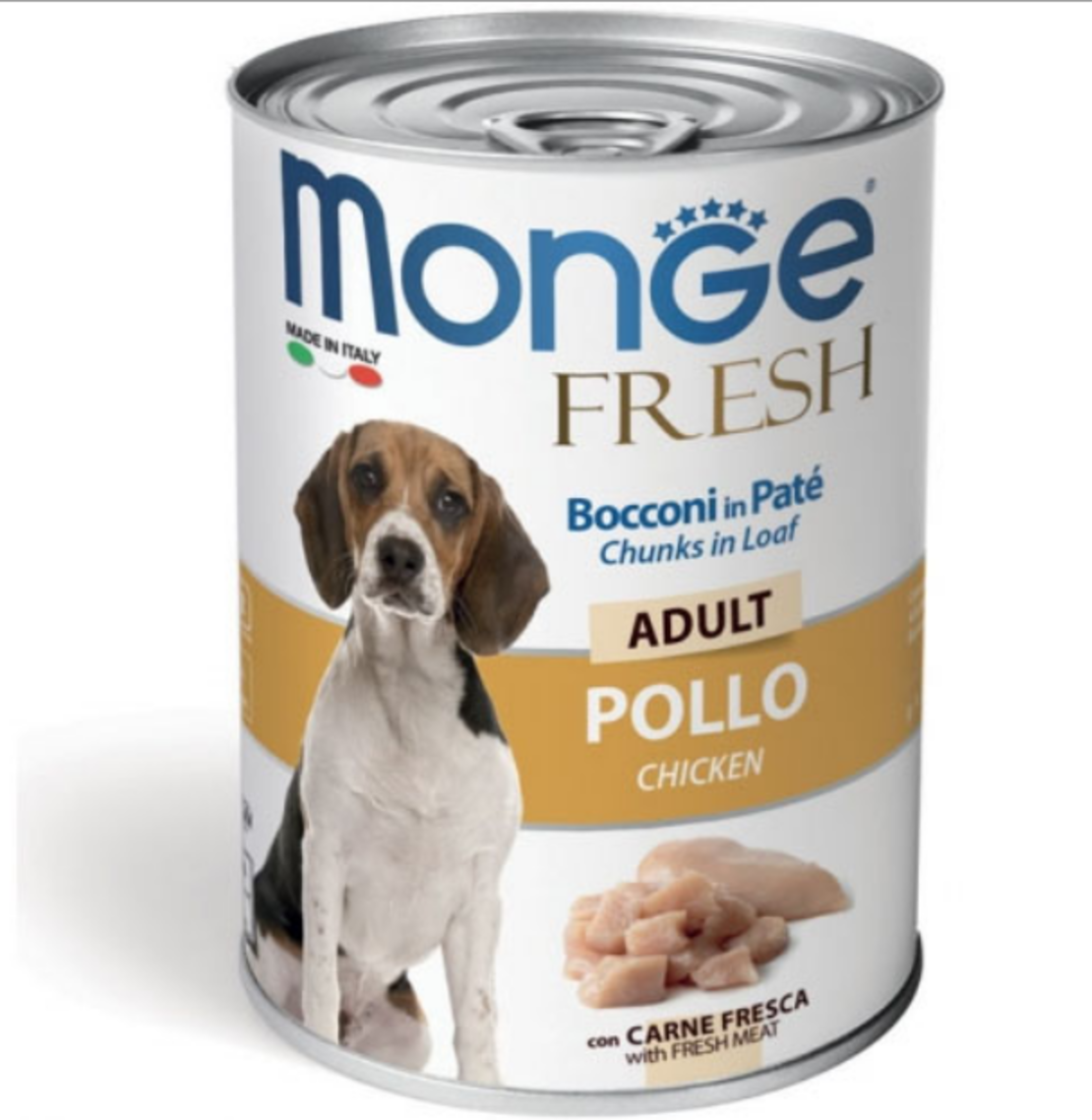 Monge Fresh Adult с пилешко – хапки в пастет за кучета в зряла възраст, 400 гр