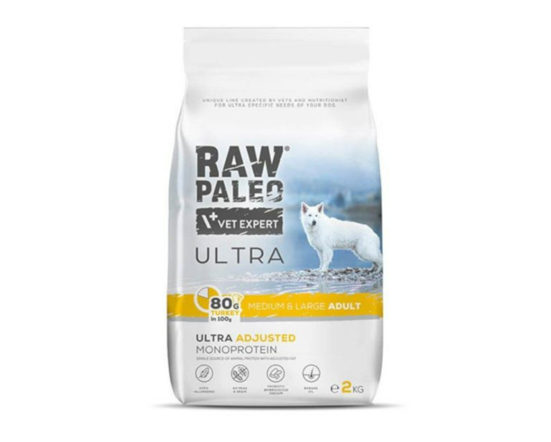Raw Paleo Ultra Turkey Medium & Large Adult, 2кг