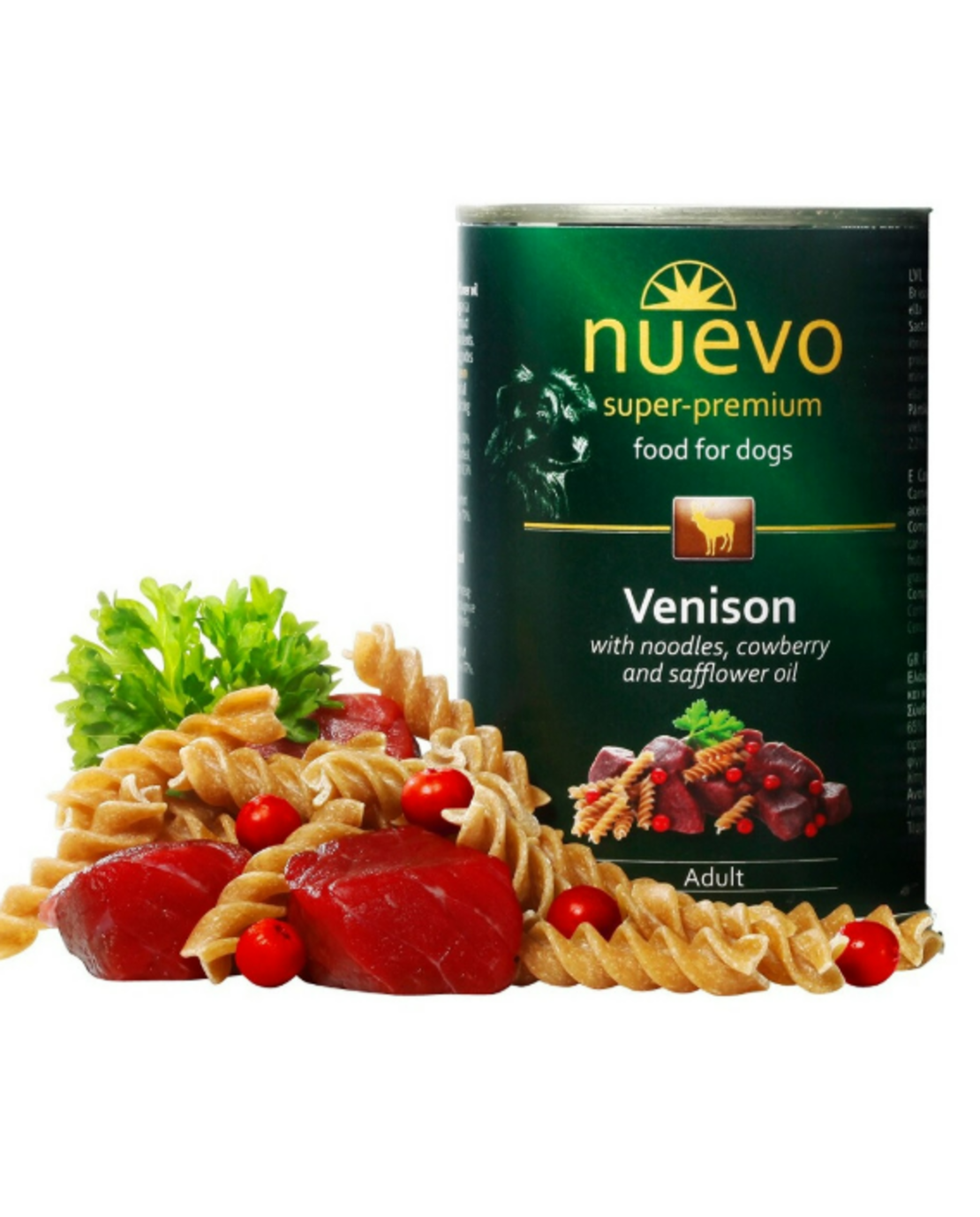 Nuevo Dog Venison - с еленско месо паста и боровинки за кучета над 1 година