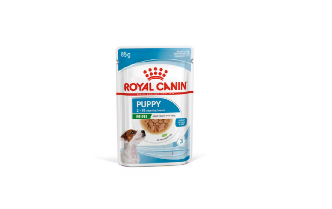 ROYAL CANIN; MINI PUPPY Pouch ' Пълноценна храна за подрастващи кучета от дребни породи