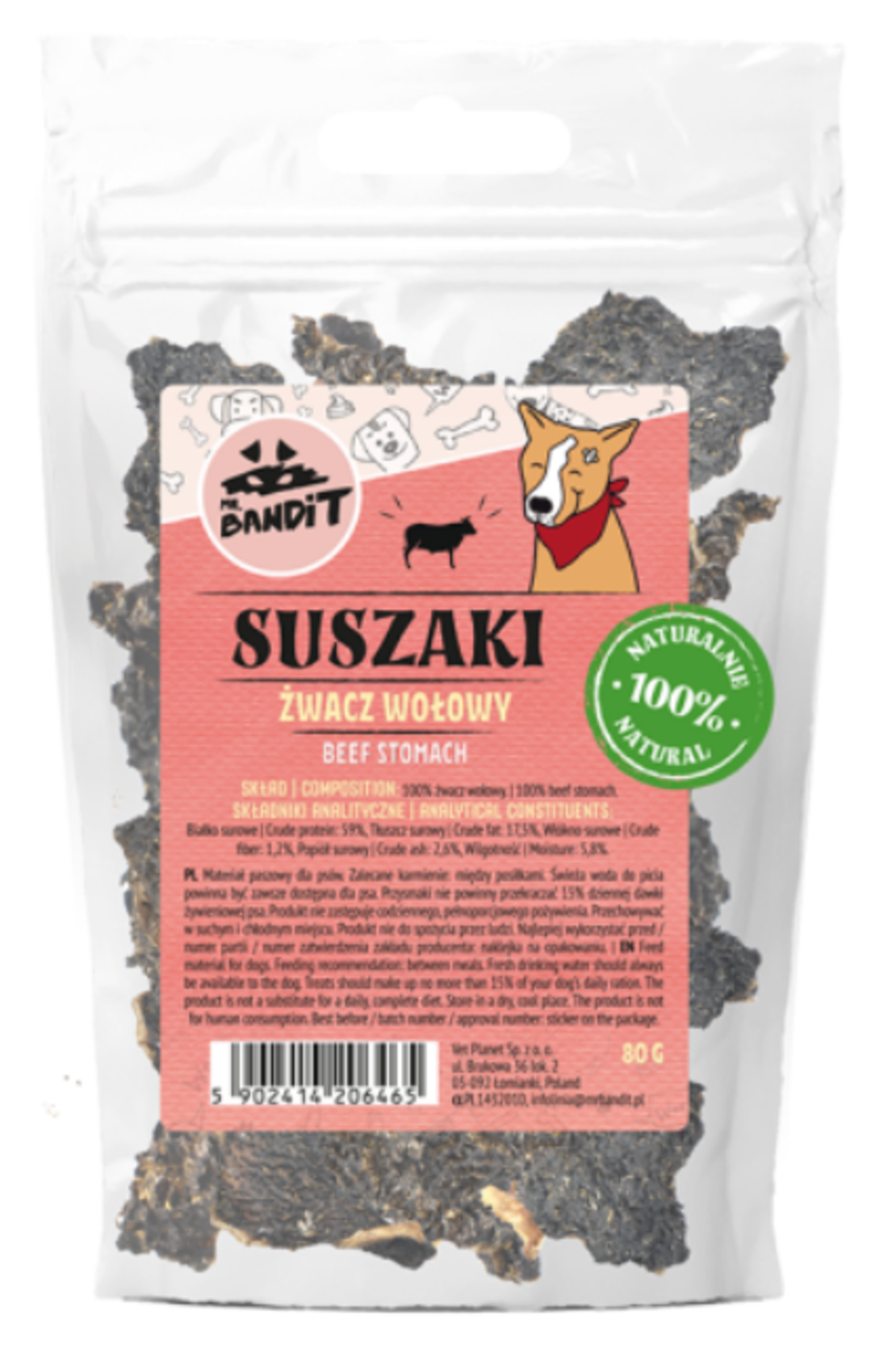 Mr Bandit Rumen beef, 80g