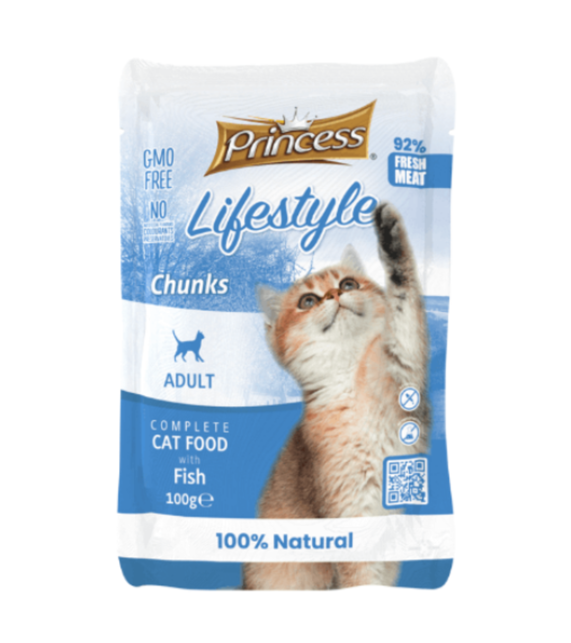 Lifestyle Princess – Пауч за израснали котки с два вида риба 100гр