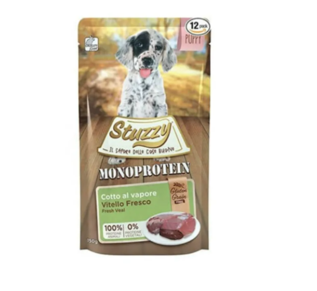 Stuzzy Monoprotein Puppy Veal - с прясно телешко, за малки кученца 150 гр.