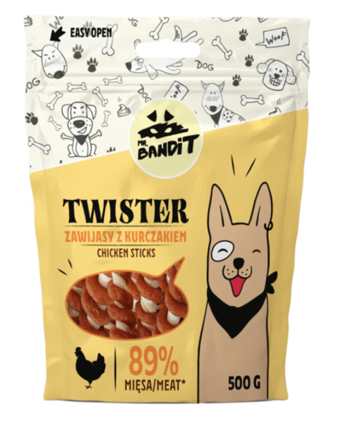 Mr. Bandit TWISTER chicken sticks - деликатесно лакомство със пилешко за кучета