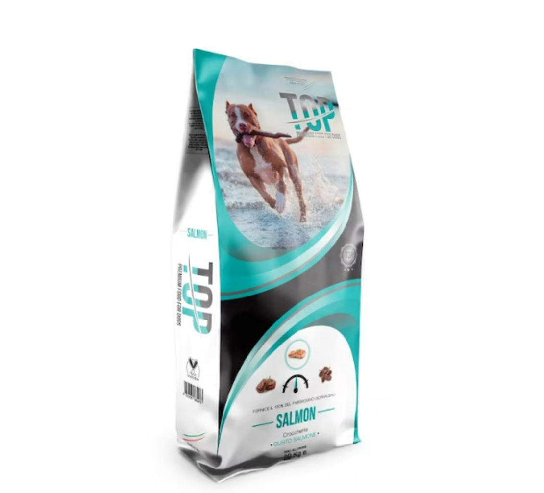 Top Salmon – пълноценна храна с месо от сьомга за кучета над 12 месеца 20 кг.