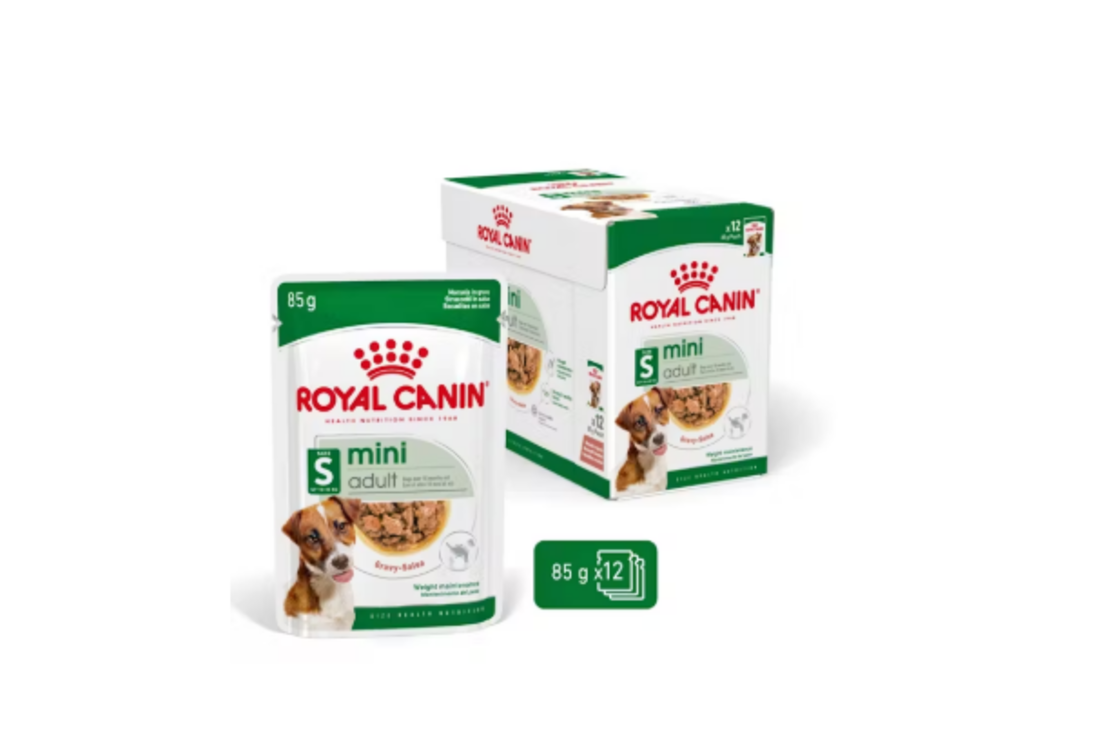 Royal Canin MINI ADULT POUCH - Пълноценна храна за кучета в зряла възраст от дребните породи (от 1 до 10кг.) - oт 10 месеца до 12 години.