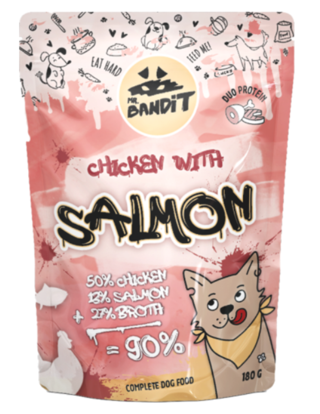 MR. BANDIT CHICKEN WITH SALMON - Пауч за кучета с пилешко и сьомга, 150гр