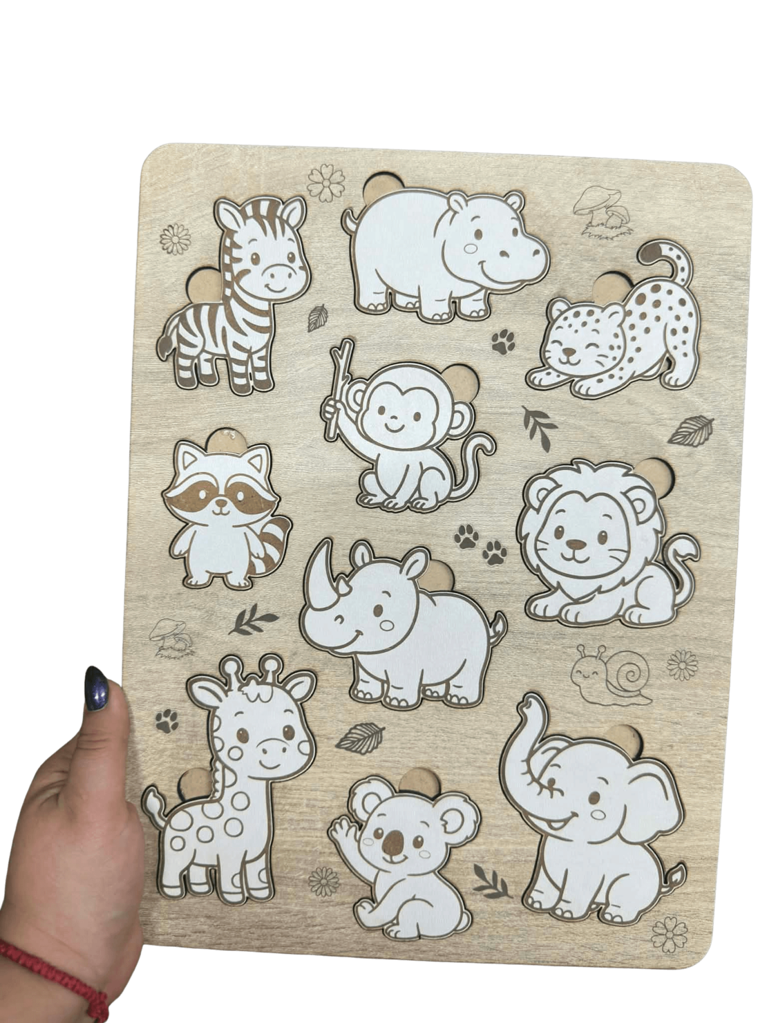 Дървен пъзел за деца – животни по избор