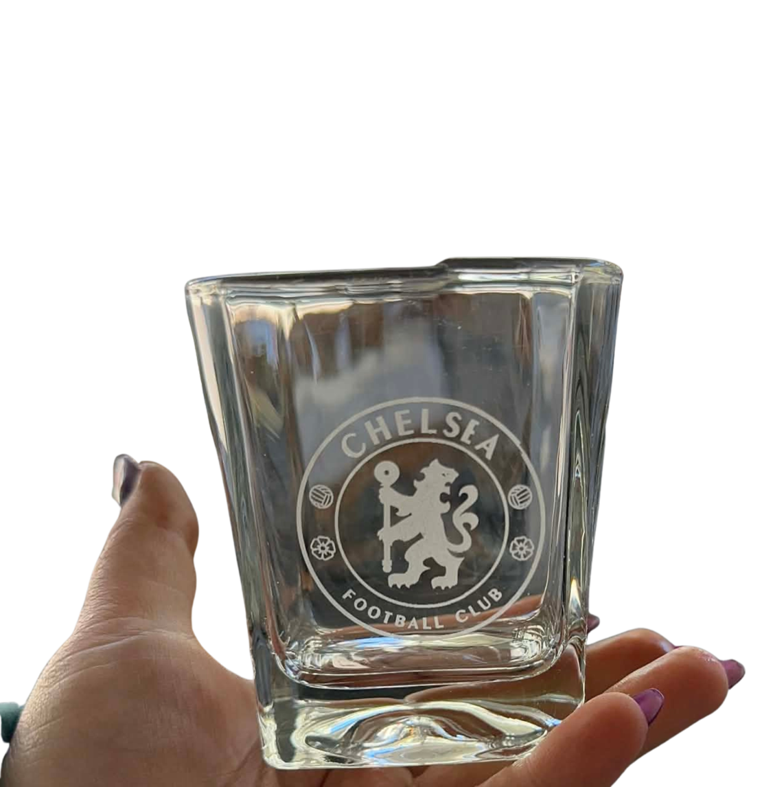 Гравирани чаши за уиски с лого на футболен клуб – комплект 2 бр.