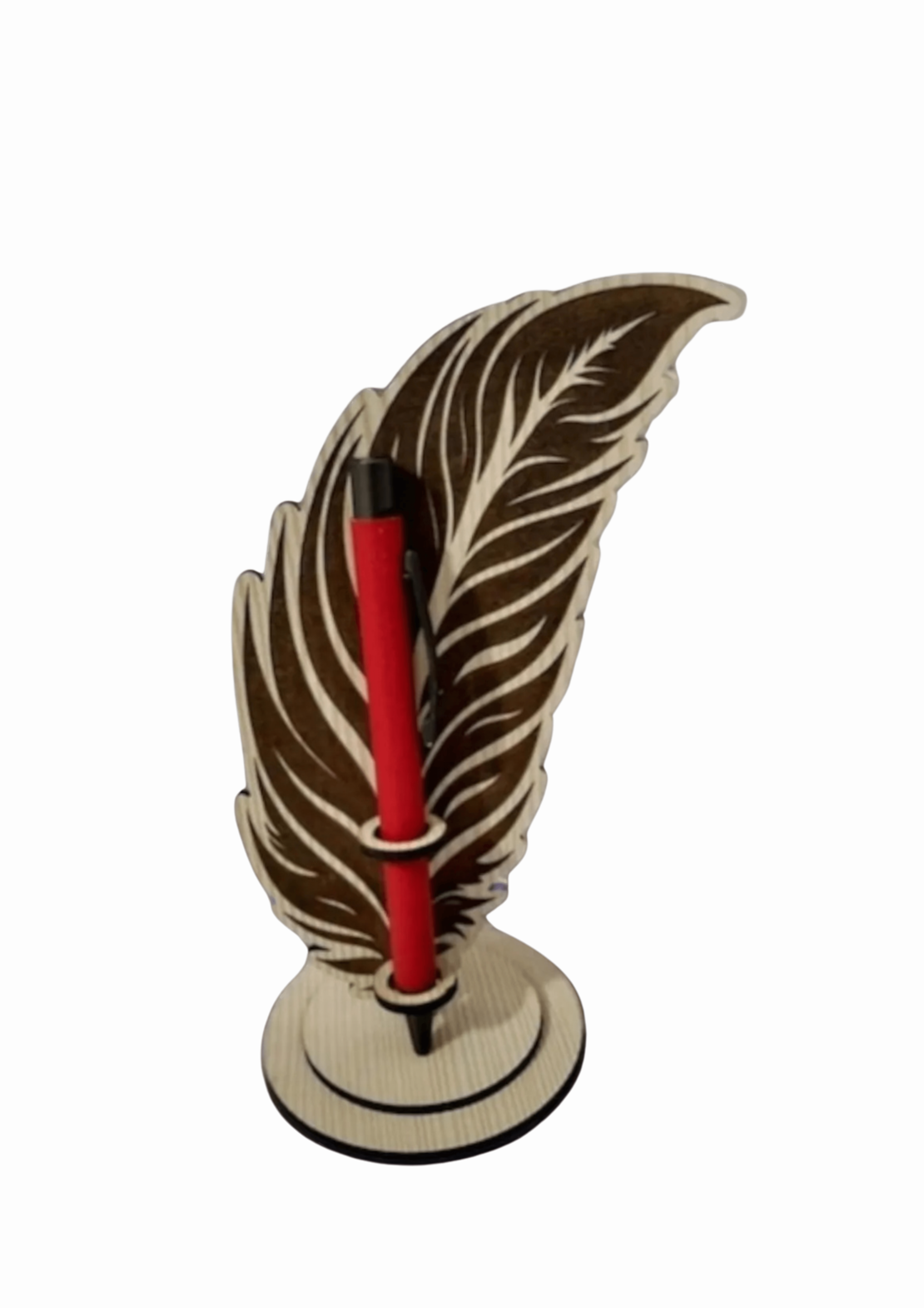 Дървено перо-поставка за химикал или молив