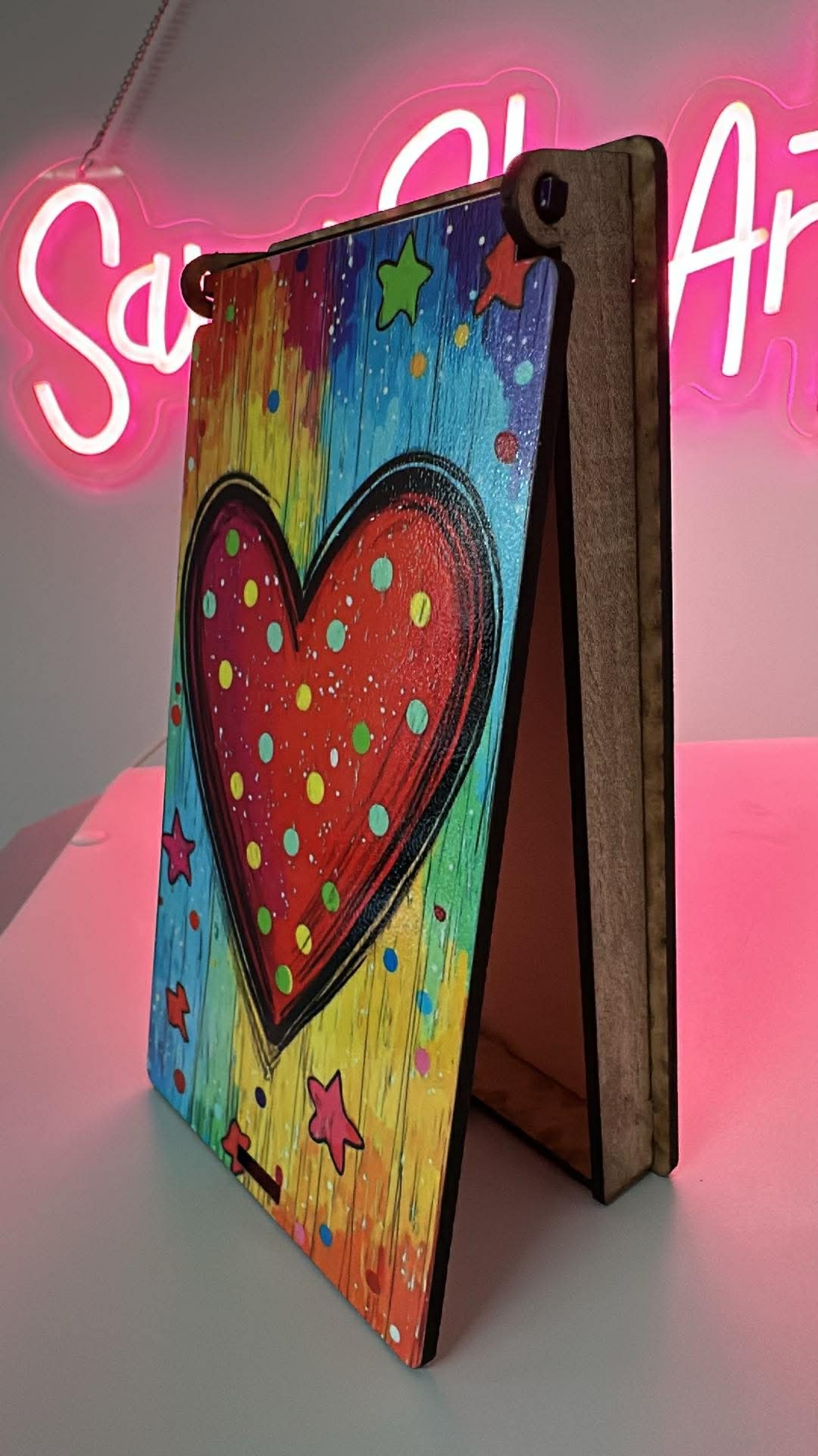 Дървена кутия за пари-Сърце